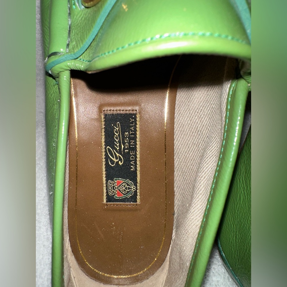 GUCCI “Authentic” Vintage Horsebit Driver Loafers In Green! - Picture 9 of 12
